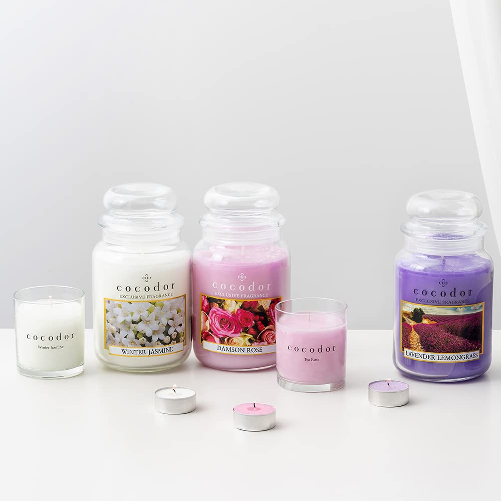 COCODOR Scented Tealight Candles/Winter Jasmine / 25 Pack / 4-5 Hour Extended Burn Time/Made in Italy, Cotton Wick, Scented Home Deco, Fragrance, Mother's Day