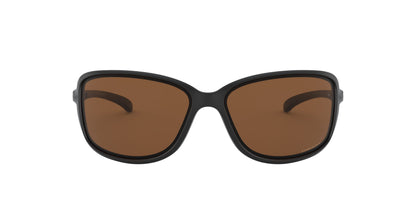 Oakley Women's OO9301 Cohort Rectangular Sunglasses, Matte Black/Prizm Tungsten Polarized, 62 mm