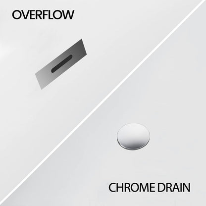 67" Acrylic Freestanding Bathtub, Black Exterior White Interior, Acrylic Stand Alone Tub with Chrome Drain, Spa Bath