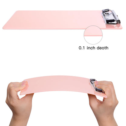 Red Marble Small Plastic A5 Clipboard - Standard Size Memo Clip for Classroom, Office, Women - Low Profile Mini Clipboard 6" x 9"