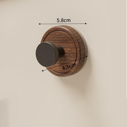 Skiennix Wreath Hanger - Decorative Natural Walnut Wood Hooks for Front Door | 3-Piece Set
