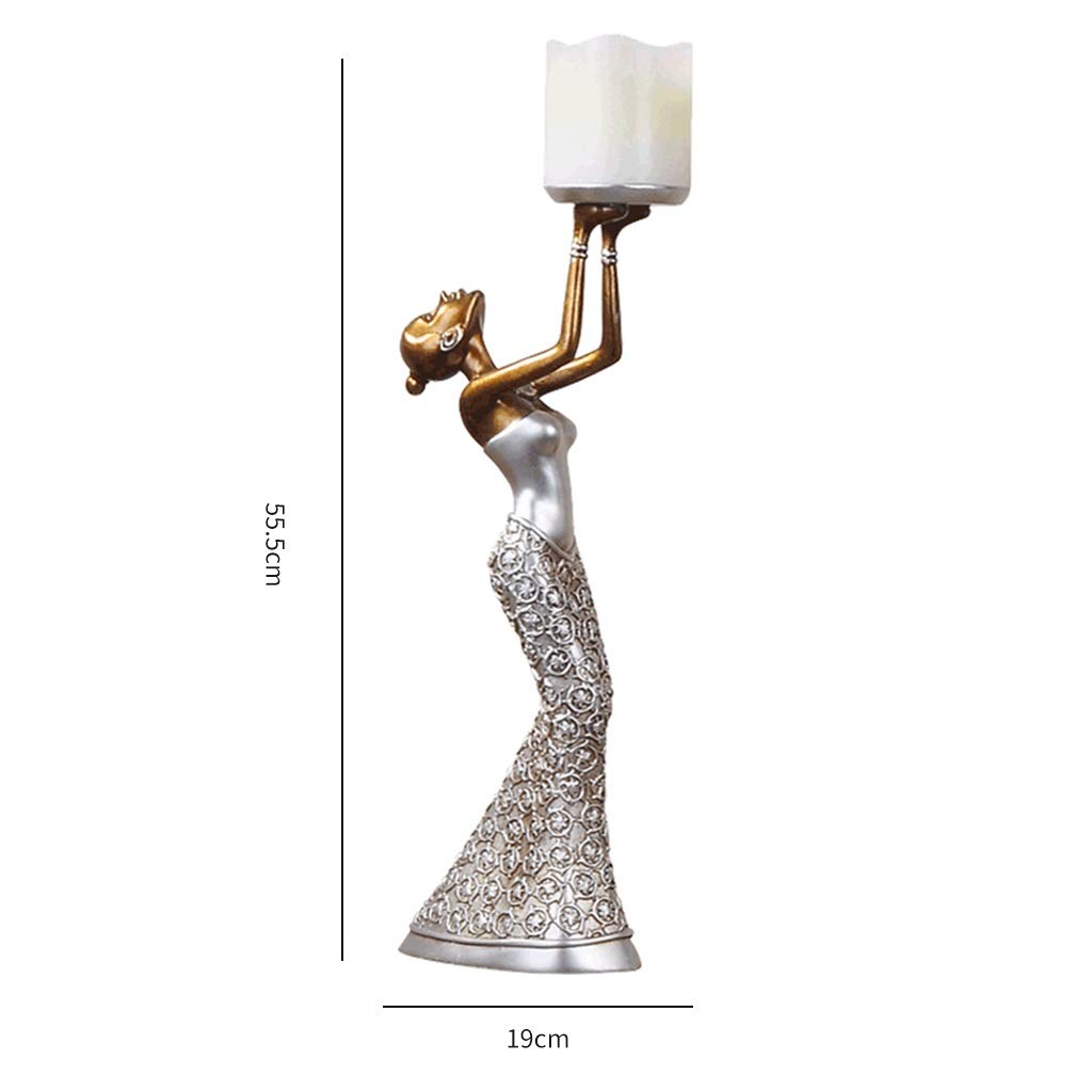 XILIN-1987 Candle Holderss European-Style Candlestick Retro Romantic Candlelight Dinner Props Candlestick Decorative Candlestick