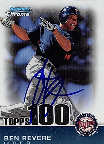 Sports Memorabilia Autograph Warehouse 246527 Ben Revere Autographed Baseball Card - Minnesota Twins 2010 Bowman Topps 100 Chrome - No. TPC94 Rookie