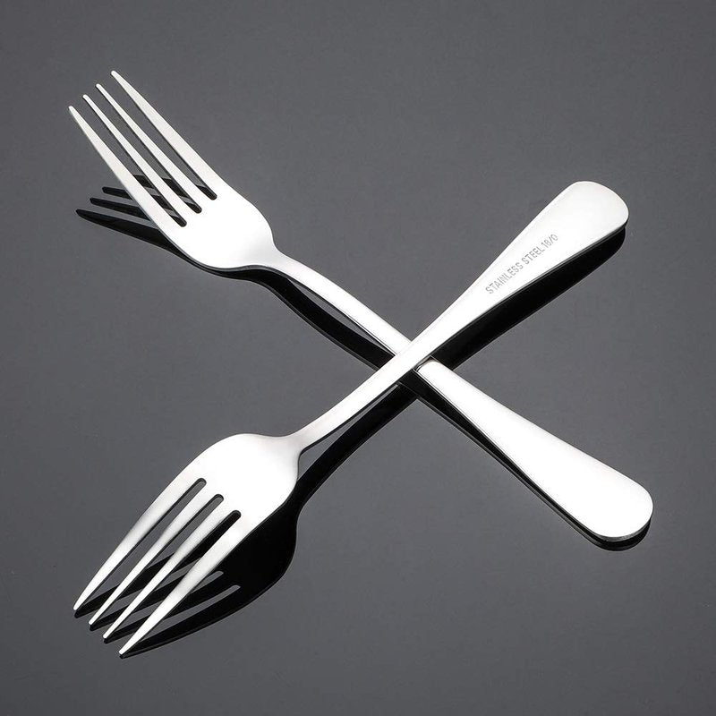 Briout Silverware, Dinner Fork 8 Inches, Forks Set of 12 Premium Food Grade Stainless Steel Forks for Home Kitchen Party Restaurant, Mirror Polished Dishwasher Safe