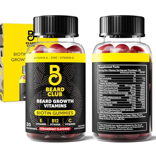 Beard Club - Beard Growth Serum with Natural Castor, Coconut and Avocado to Grow a Thicker, Fuller Beard, Fill in Patches and Stimulate Healthier Facial Hair Growth