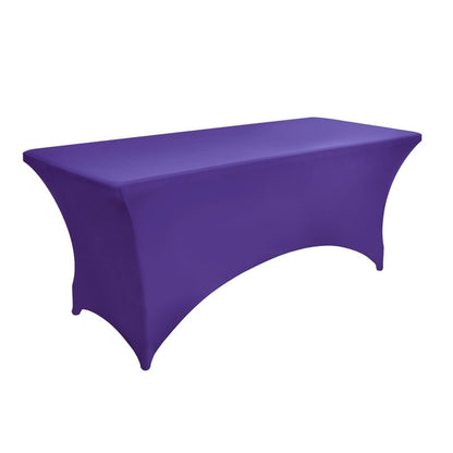 ZarzaaSik 10-Pack 8ft Spandex Table Covers for Rectangle Folding Tables - Washable Elastic Tablecloth - Ultimate Fitted Table Protector for Parties, Trade Shows, Banquet, and Wedding