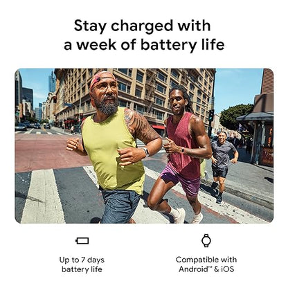 Fitbit Charge 6 Fitness Tracker with Google apps, Heart Rate on Exercise Equipment, 6-Months Premium Membership Included, GPS, Health Tools and More, Gold/Coral, One Size (S & L Bands Included)