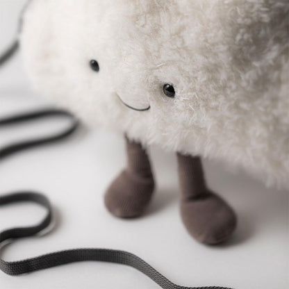 Jellycat Amuseables Cloud Plush Bag, 9 inches - Crossbody and Shoulder Purse - Fun and Unique Handbag