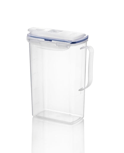 LocknLock Aqua Fridge Door Water Jug | Clear Pitcher | BPA Free Plastic Pitcher with Lid | 2 Quart Pitcher with Lid for Water, Juice, Tea & More Beverages, Clear