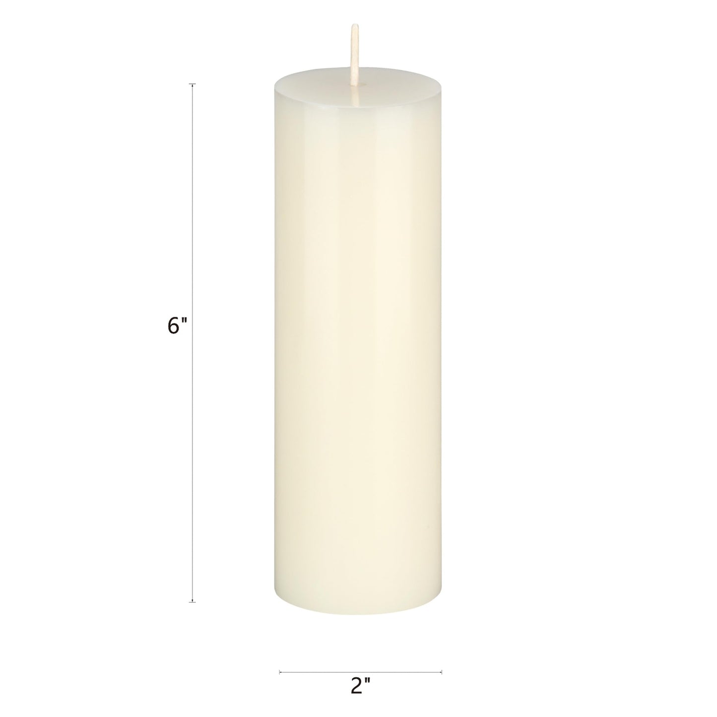Mega Candles 3 pcs Unscented Solid Ivory Pillar Candles, Hand Poured Premium Wax Candle 2 Inch x 6 Inch, Home Décor, Spas, Weddings, Occasions, Party, Centerpieces, Holidays, Vigils, Prayers