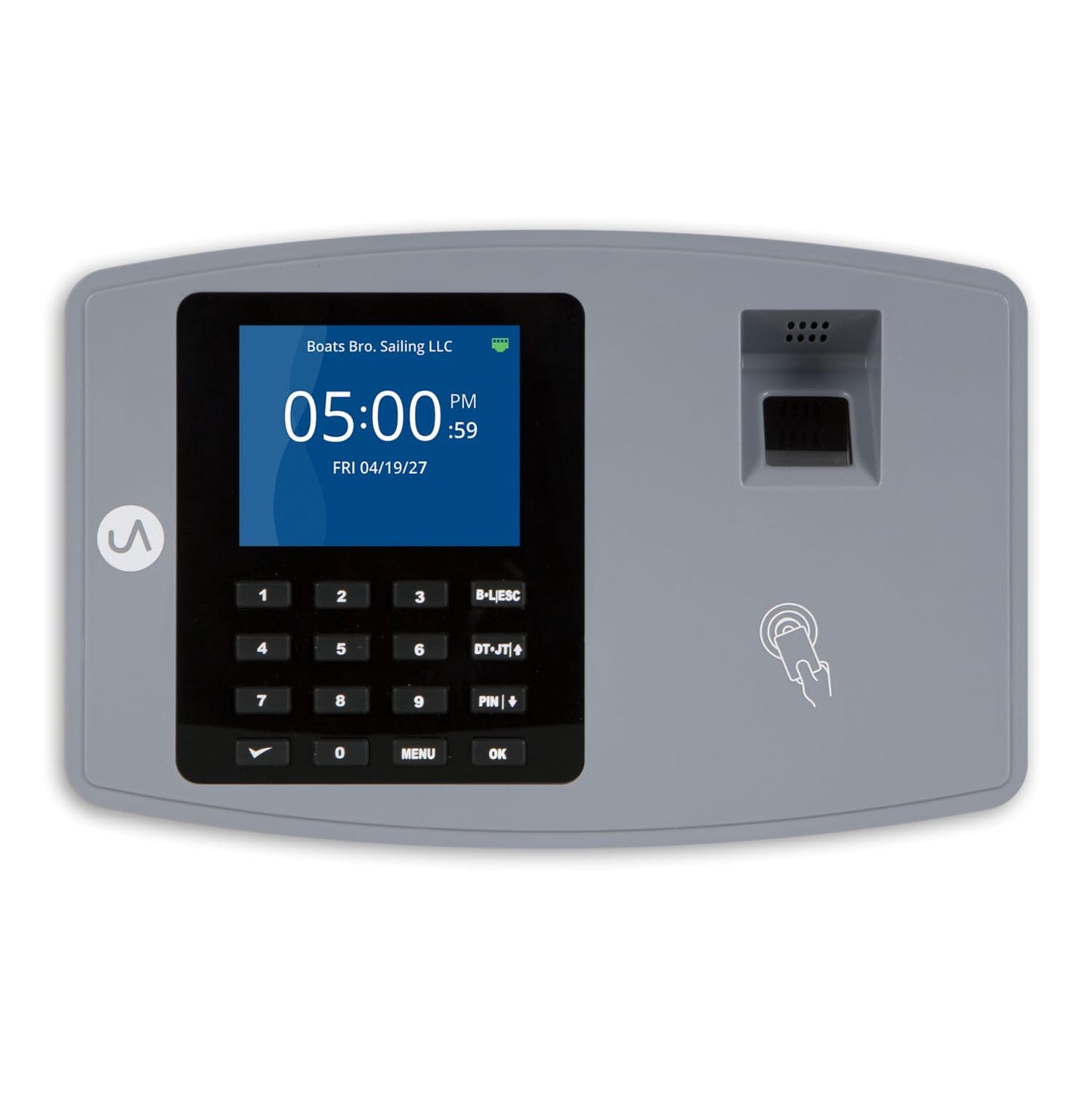 uAttend JL2500 Biometric Fingerprint Time Clock System for Small Business with WiFi and Cloud-Based Employee Timecards