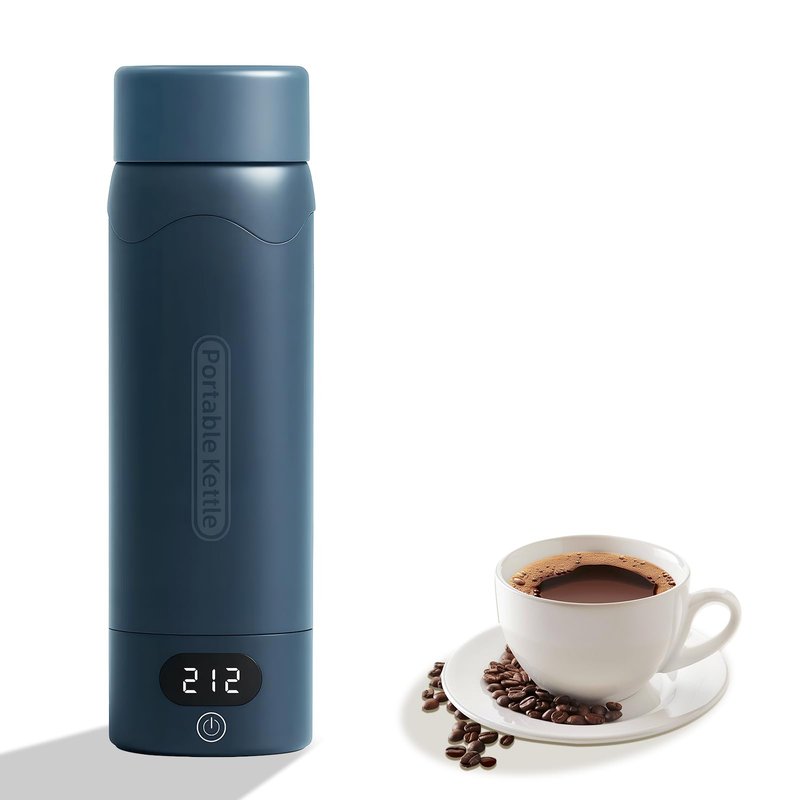 Travel Electric Kettle Portable Mini Kettle,316 Stainless Steel 16.91Oz,Small Hot Water Boiler with 4 Temperature Settings,Fast Boiling Water with Auto Shut-Off and Boil Dry Protection(Blue Spruce)