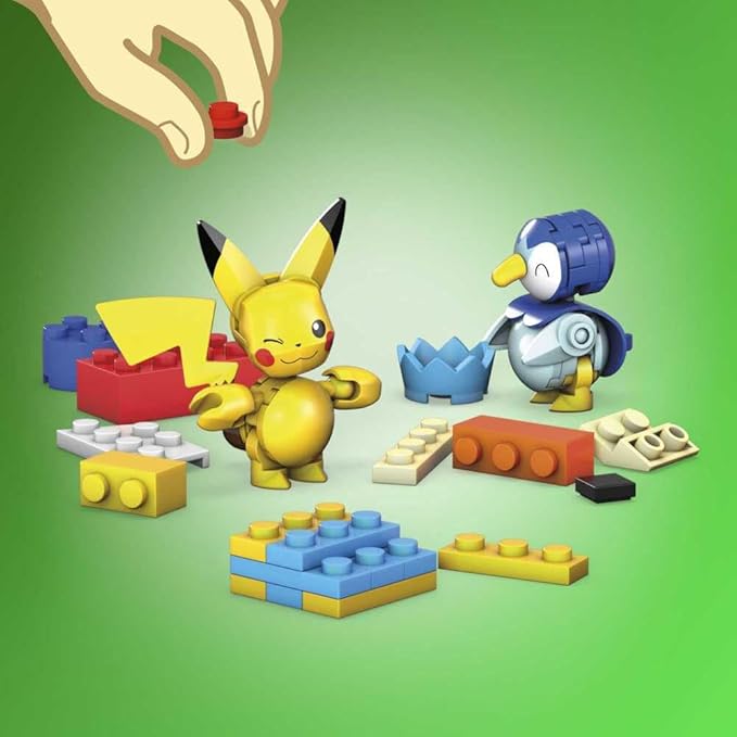MEGA Pokémon Building Toys Set Holiday Calendar with 202 Pieces 2 Poseable Characters and Accessories for Kids