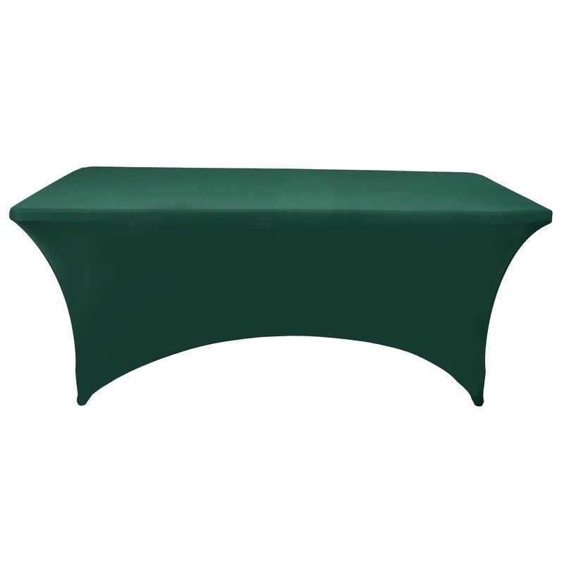ZarzaaSik 6-Pack 4ft Spandex Table Covers for Rectangular Folding Tables - Wrinkle Resistant Stretch Tight Table Cloths - Ultimate Fitted Table Protector for Parties, Trade Shows, and Wedding