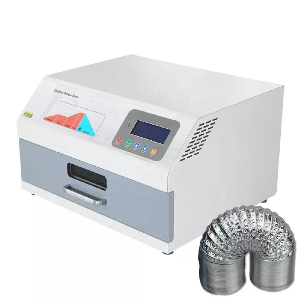 Precision 1600W Infrared PCB Soldering Furnace Reflow Oven for PCB Soldering with Hot Cyclic Wind Function