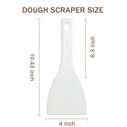 LRui Kitchen Professional Pizza Dough Scraper dough spatula,plastic flexible strip handle dough scraper.