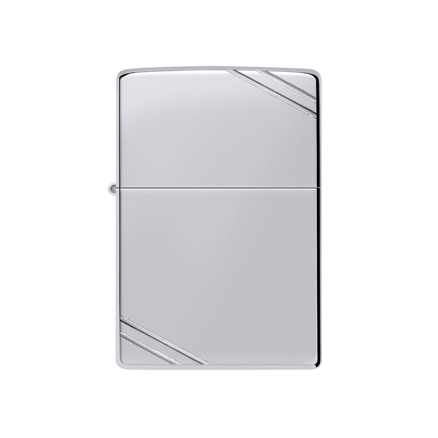 Zippo Vintage High Polish Chrome with Slashes Pocket Lighter