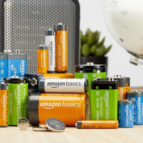 Amazon Basics 12-Pack LR44 Alkaline Button Cell Battery, 1.5 Volt, Long Lasting Power, Mercury-Free