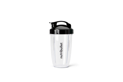 nutribullet 24 oz To-Go Cups and colored flip-top lids (Black/Green)