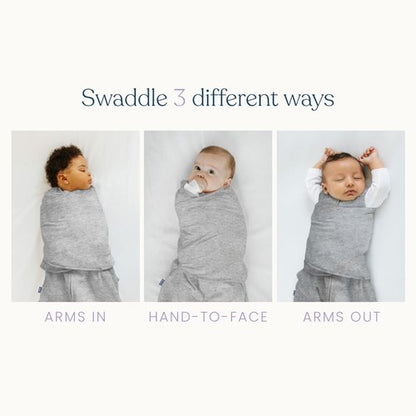 HALO 100% Cotton Sleepsack Swaddle - 3-Way Adjustable Wearable Blanket, Baby Blue, Newborn (0-3 Months)