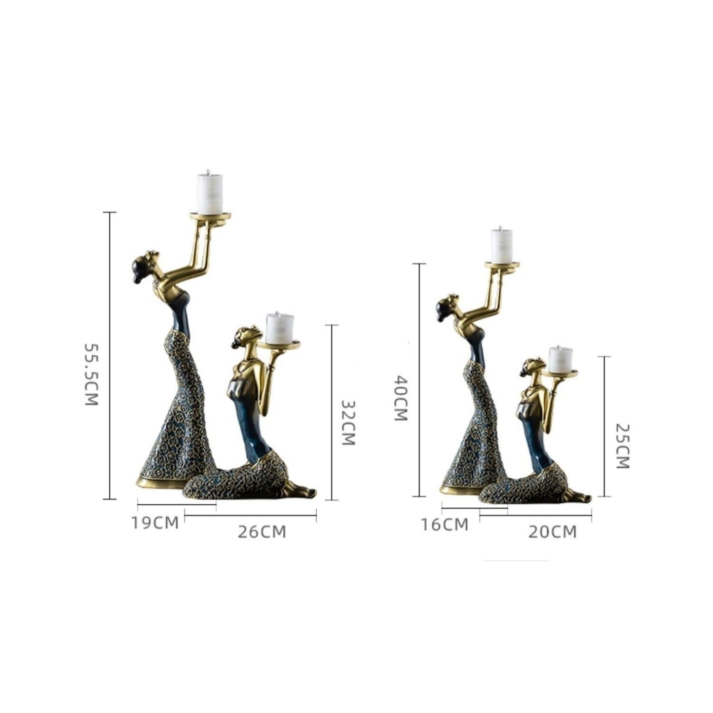 Candlesticks A Pair of Creative Candle Holders Ornaments Modern Simple Candle Holder Dining Table Home Decoration Ornaments Decorative Candlestick (Silver, Small)