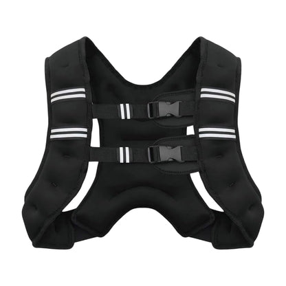 Weighted Vest with Reflective Strips for Fitness Training Workout, Strength Training, Running, Muscle Building, Weight Loss, Weightlifting (20lb Lycra fabric)