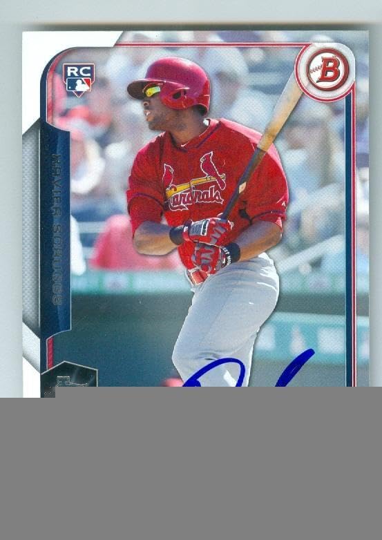Sports Memorabilia Autograph Warehouse 246000 Xavier Scruggs Autographed Baseball Card - St Louis Cardinals 2015 Topps Bowman - No. 145 Rookie