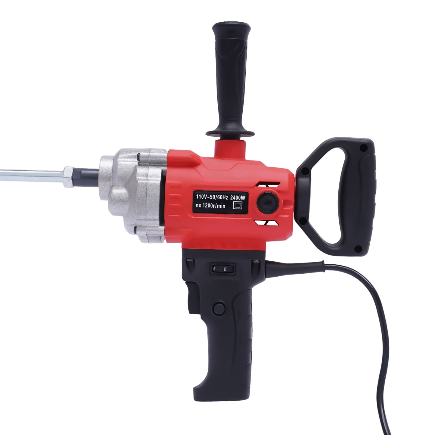NeNchengLi Corded Heavy Duty Drill Mixer Set with Spade Handle 1/2Inch Electric Mixing Drill Machine 2400W Motor Concrete Mud Mixer Cement Paint Mortar Mixer Machine