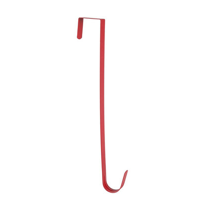 Sattiyrch 12" Wreath Hanger for Front Door,Steel Over The Door Hanger Hook,Wreath Door Hanger (Red,2)