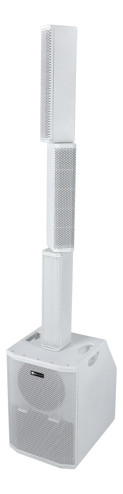 Rockville Titan Array Speaker System V2 Lightweight Column PA, Dual 10" Subwoofers, 3200W Peak, Bluetooth, White