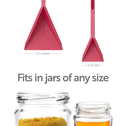 POLYGONS - Original Flat 3-in-1 Folding Measuring Spoons | 2 Spoons fold into 6 Sizes | Magnetic | DuraBend Tech lasts 100k+ folds | LeakProof for Wet & Dry | Gift Packaging | Baking/Cooking (Black)