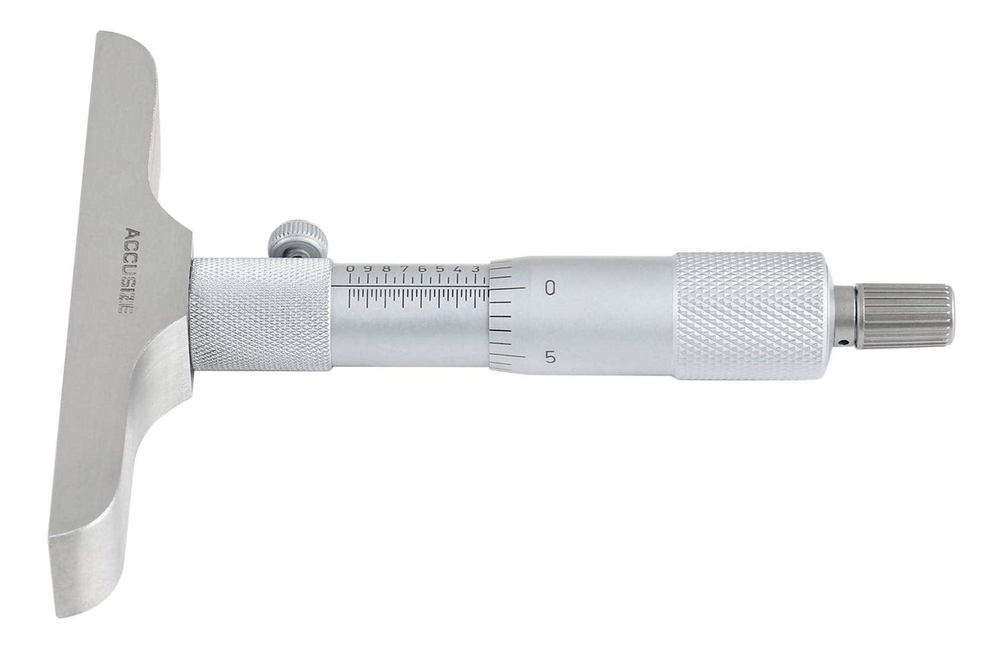 Accusize Industrial Tools 0-6'' by 4'' Base Depth Micrometer, 0.001'' Resolution, 6 Rods, 2025-4201
