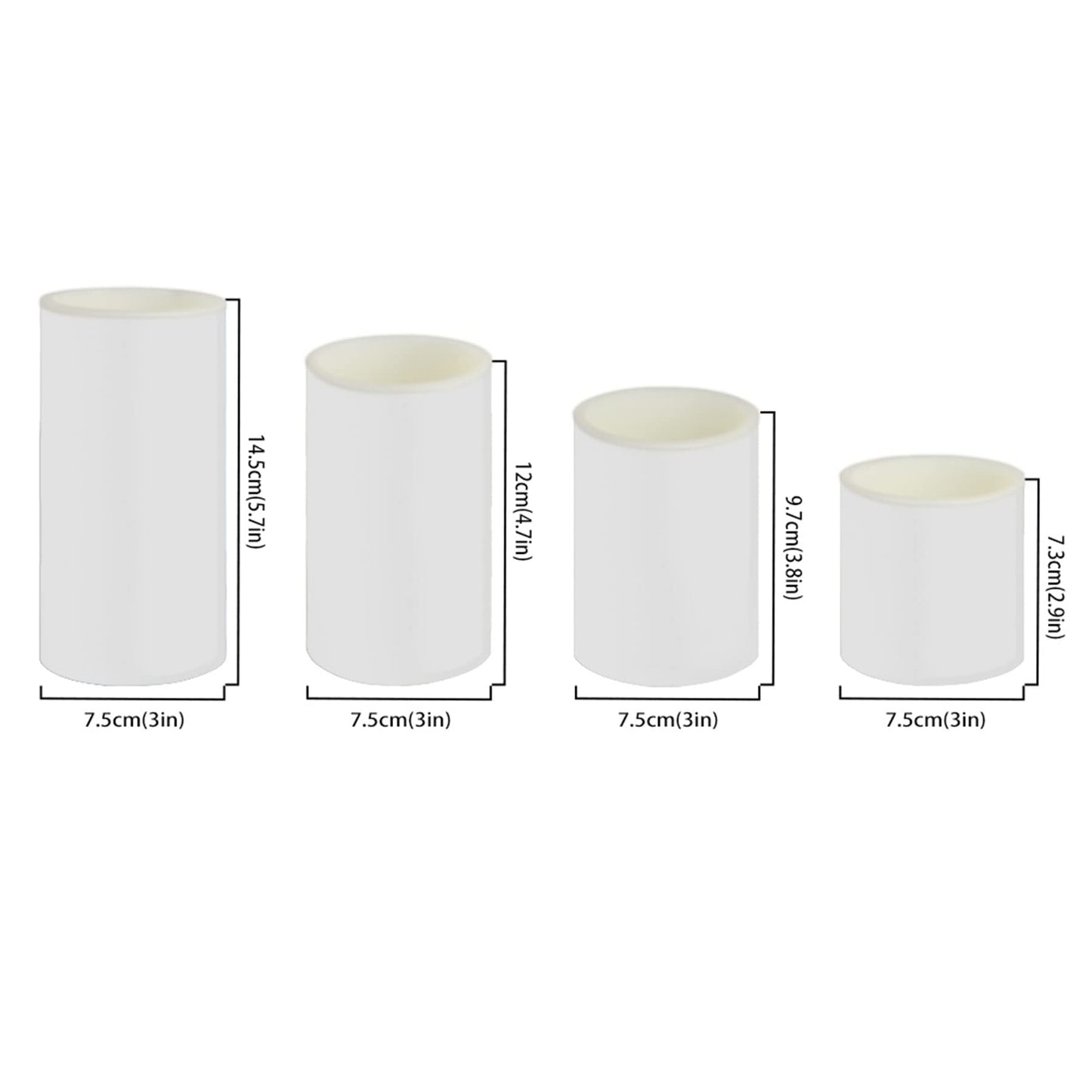 Cozeyat LED Candles 4 Packs,Happy Easter Design Electric Candles in Warm Yellow,Flicketing Votive Led Tea Lights Battery Opreated,Plastic Wax Pillar Moving Tealights for Indoor Outdoor