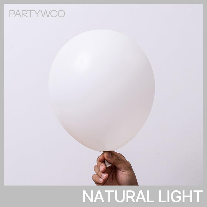 PartyWoo White Balloons 101pcs 12 Inch Matte White Latex Balloons for Wedding Bridal Graduation Engagement Baby Shower Gender Reveal Easter Anniversary Birthday Tea Party Decorations White-Y13