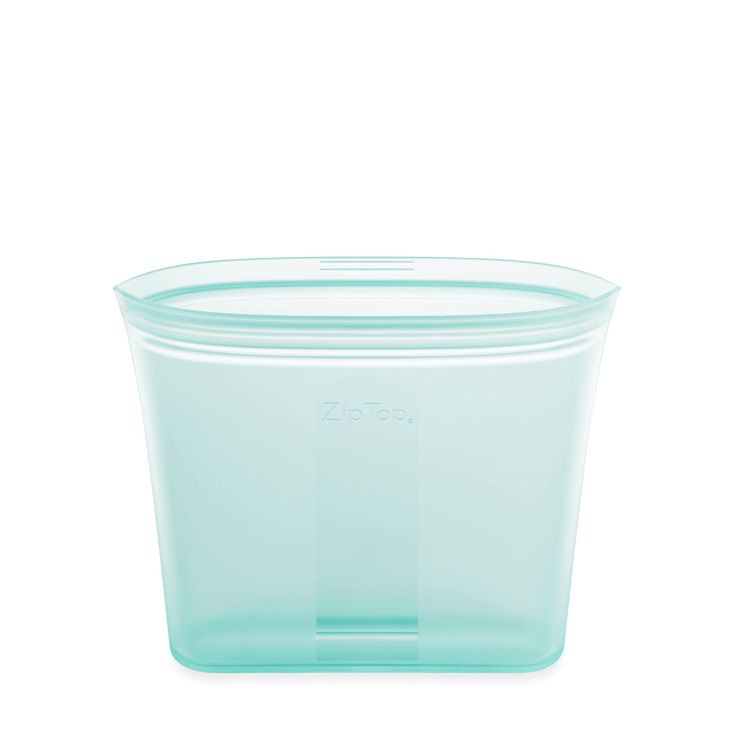 Zip Top Reusable Food Storage Bags | Medium Dish [Frost] | Silicone Meal Prep Container | Microwave, Dishwasher and Freezer Safe | Made in the USA
