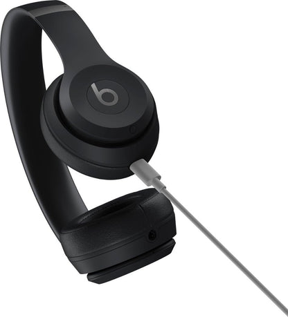 Beats Solo 4 - Wireless Bluetooth On-Ear Headphones, Apple & Android Compatible, Up to 50 Hours of Battery Life - Matte Black (Renewed)