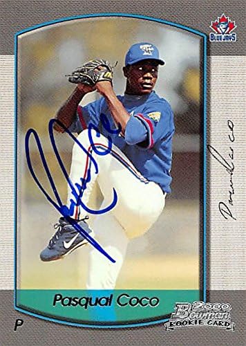 Sports Memorabilia Autograph Warehouse 343740 Pasqual Coco Autographed Baseball Card - Toronto Blue Jays FT 2000 Bowman Rookie No. 32