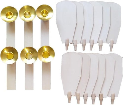 Christmas Pyramid Kit by [Brand Name] - 21 Pcs Full Replacement Parts with 12 Fans & 6 Candle Holders