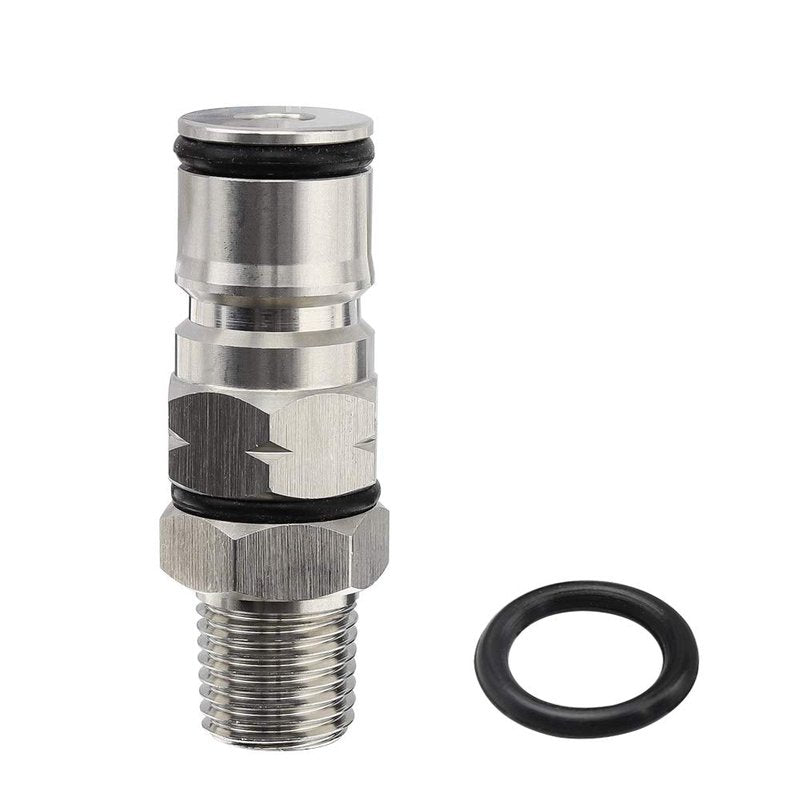 OneBom Ball Lock Post with Poppets, 1/4’’ Male NPT Hex Nipple, 19/32"-18 Gas/Liquid Corny Keg Adapter (Gas)