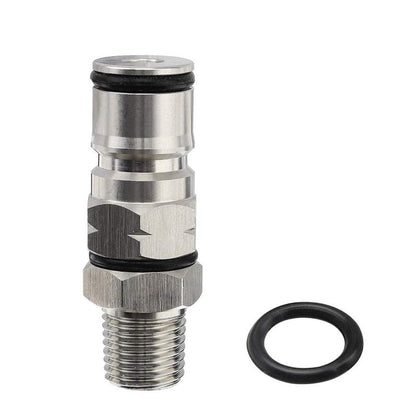 OneBom Ball Lock Post with Poppets, 1/4’’ Male NPT Hex Nipple, 19/32"-18 Gas/Liquid Corny Keg Adapter (Gas)