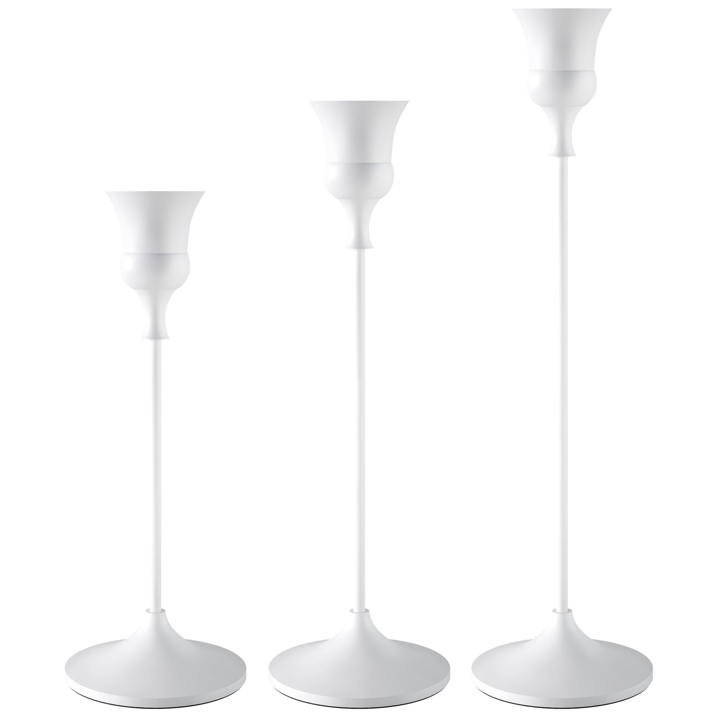 Showin Candlestick Holders White, 3 Packs Taper Candle Holder for Candlesticks, Candle Sticks Holder Decor for Home Decor