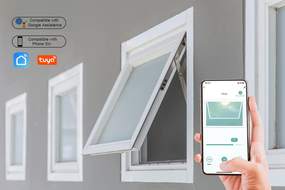 Olideauto Smart WiFi Window Opener TUYA APP Control, Phone App Control Electric Open Window with 19-4/5'' Running Trip