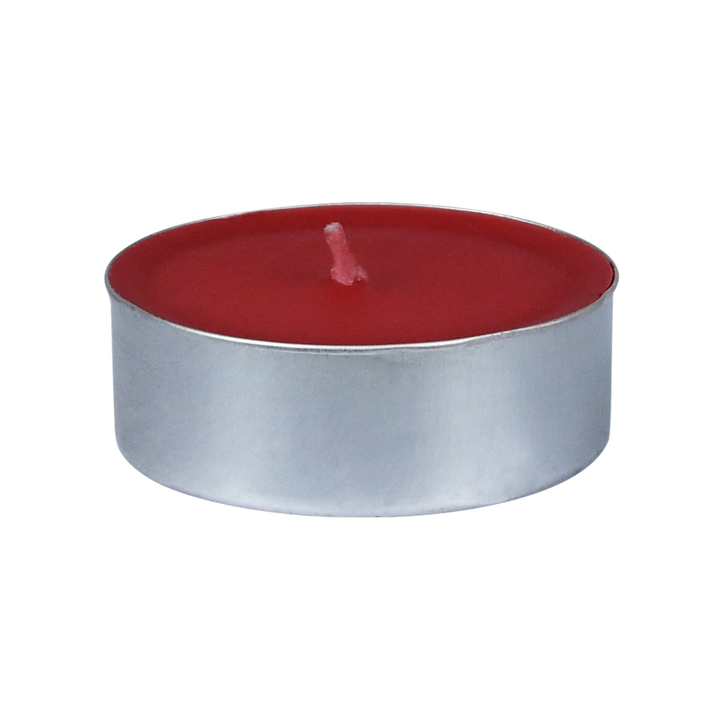 Zest Candle 12-Piece Tin Cups Tealight Candles, Mega Oversized Red s