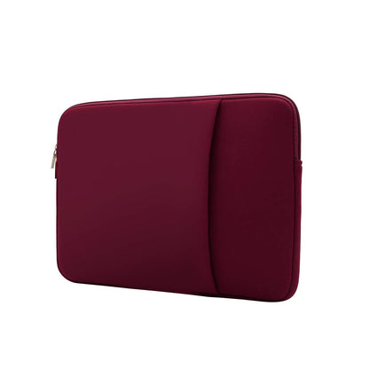 RAINYEAR 13 Inch Laptop Sleeve Compatible 13.3" MacBook Air/Pro M1 M2 M3 M4 A3240 A3113 A2681 A2337 A1932 A2179 A2338 A1706 A1708 Case Bag with Front Pocket Accessories Pouch (Red, Upgraded Version)