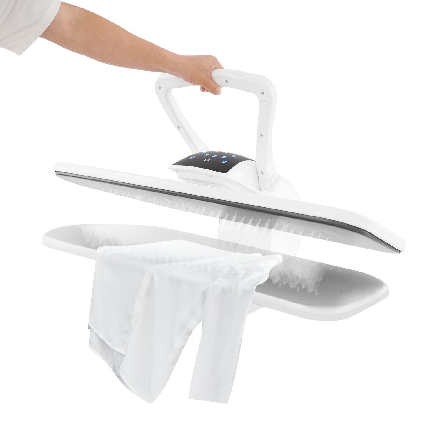 35.8" Large Steam Iron Press with LED Touch Screen Professional Iron Press Machine Vapor Press with 5 Fabric Settings & Steam Burst Function for Home Business 35.2oz Capacity Water Tank (Detachable)