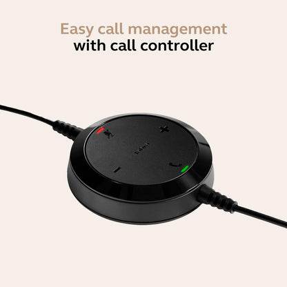 Jabra Evolve 20 Wired Headset (2025 Edition) - Dual-Ear Set for Office and Work from Home - Call Control - Certified for MS Teams - USB-C/A Connectivity - Black