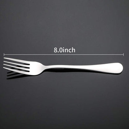 Briout Silverware, Dinner Fork 8 Inches, Forks Set of 12 Premium Food Grade Stainless Steel Forks for Home Kitchen Party Restaurant, Mirror Polished Dishwasher Safe