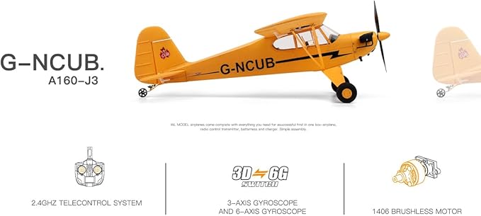 XK A160 J3 RC Airplane EPP Remote Control Airplane for Adults 3D/6G 2.4G 5CH Brushless 650mm Wingspan Fixed Wing RC Aircraft with Quick Release Military Plane Toy Gift -RTF