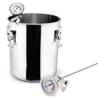 Deep Fry Turkey Candy Thermometer(2 Pack) with 12" Probe & Pot Clip,Oil Thermometer for Fring, Classical Gauge for Cooking of Tall pots,Beef,Lamb,Meat Cooking