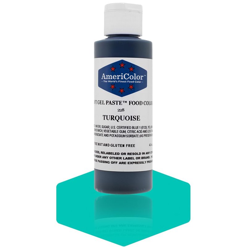 Americolor Soft Gel Paste Food Color, 4.5-Ounce, Turquoise